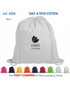 SACS A DOS COTON COLOR REF 4136 4136 SAC A DOS  3,12 € 2
