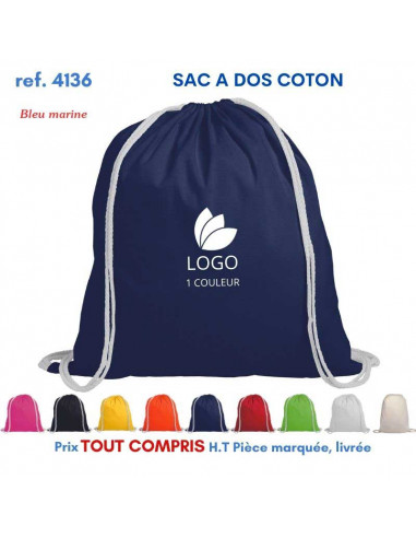 SACS A DOS COTON COLOR REF 4136 4136 SAC A DOS  3,12 €