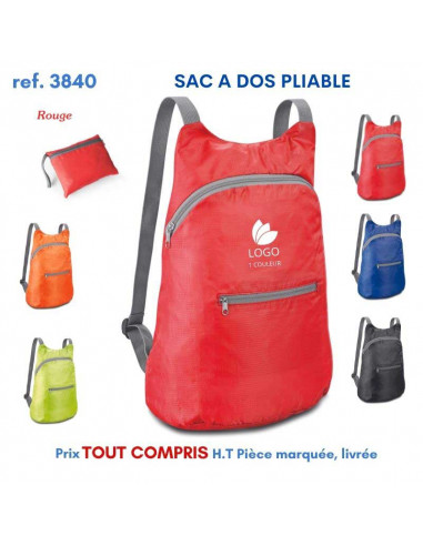 SAC A DOS PLIABLE REF 3840 3840 SAC A DOS  3,16 €