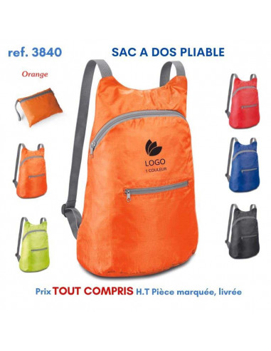 SAC A DOS PLIABLE REF 3840 3840 SAC A DOS  3,16 €