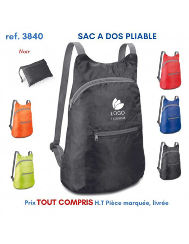 SAC A DOS PLIABLE REF 3840 3840 SAC A DOS  3,16 €