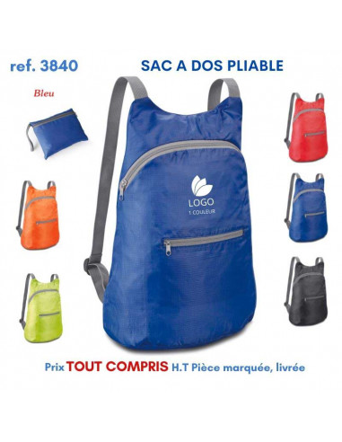 SAC A DOS PLIABLE REF 3840 3840 SAC A DOS  3,16 €