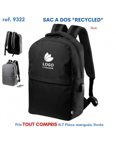 SAC A DOS RECYCLED REF 9322 9322 SAC A DOS  17,07 €