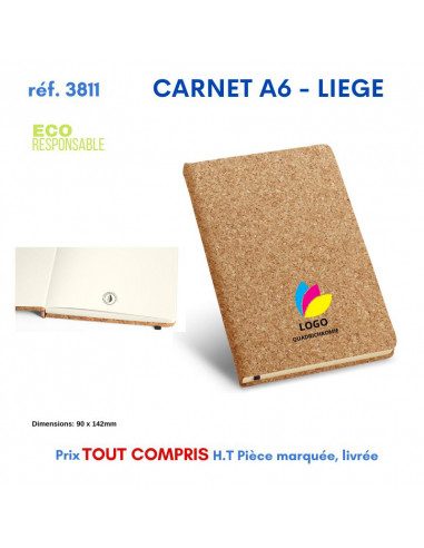 CARNET A6 LIEGE REF 3811 3811 Carnet personnalisé  2,78 €