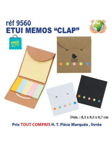 ETUI MEMOS CLAP REF 9560 9560 bloc notes - bloc mémos  0,42 €