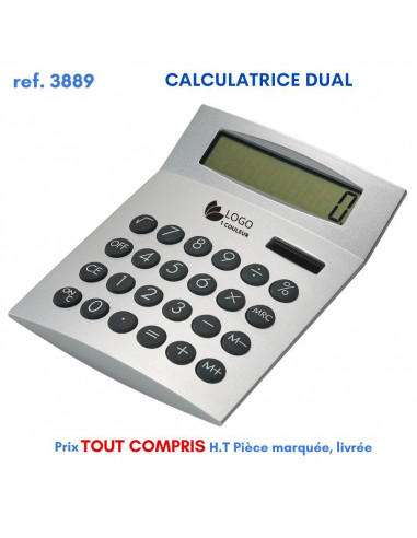 CALCULATRICE DUAL REF 3889 3889 Calculatrices publicitaires  8,52 €