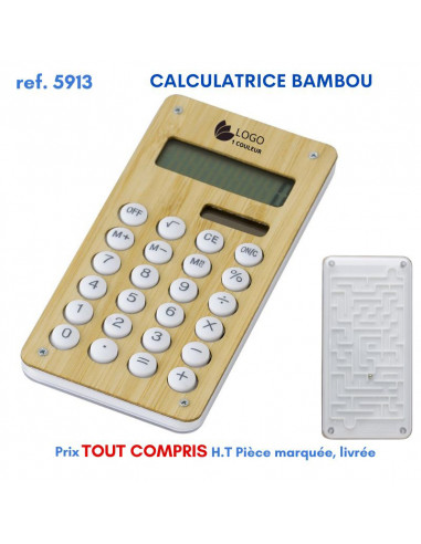CALCULATRICE BAMBOU REF 5913 5913 Calculatrices publicitaires  7,35 €
