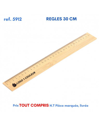 REGLE BAMBOU 30 CM REF 5912 5912 Règles publicitaires  1,10 €