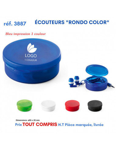 ECOUTEURS RONDO COLOR REF 3887 3887 ECOUTEURS - HAUT PARLEUR  1,74 €