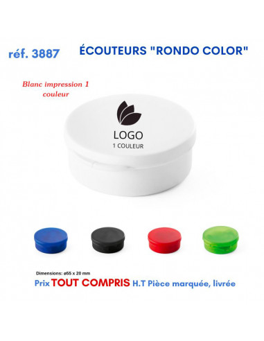 ECOUTEURS RONDO COLOR REF 3887 3887 ECOUTEURS - HAUT PARLEUR  1,74 €