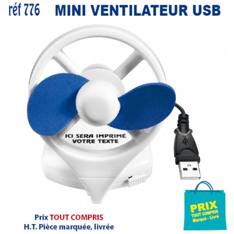 MINI VENTILATEUR USB DE BUREAU REF 776 776 HUB ET DIVERS USB PERSONNALISE  2,27 €