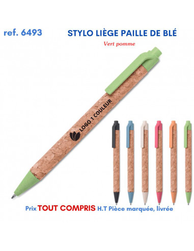 STYLO LIEGE PAILLE DE BLE REF 6493 6493 Stylos plastiques  0,78 €