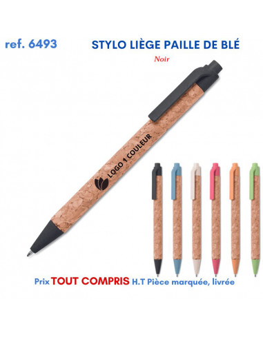STYLO LIEGE PAILLE DE BLE REF 6493 6493 Stylos plastiques  0,78 €