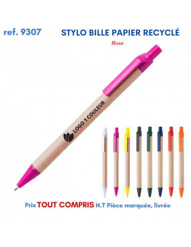 STYLO BILLE CARTON RECYCLE REF 9307 9307 Stylos plastiques  0,72 €