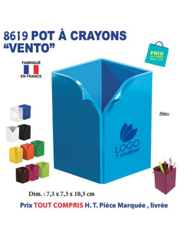 POT A CRAYONS VENTO REF 8619 8619 Pots à crayons publicitaires  5,39 €