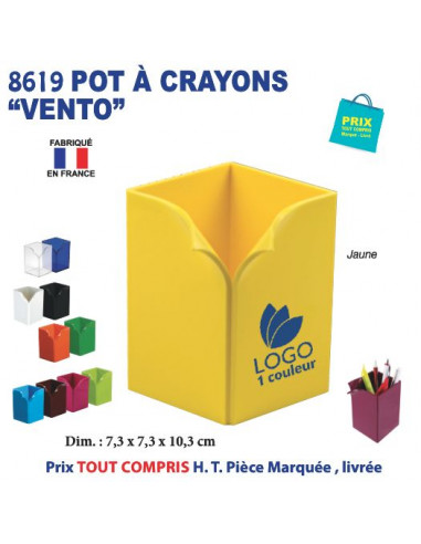 POT A CRAYONS VENTO REF 8619 8619 Pots à crayons publicitaires  5,39 €