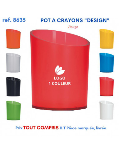 POT A CRAYONS DESIGN REF 8635 8635 Pots à crayons publicitaires  3,71 €