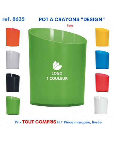 POT A CRAYONS DESIGN REF 8635 8635 Pots à crayons publicitaires  3,71 €