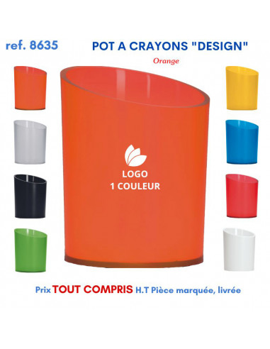POT A CRAYONS DESIGN REF 8635 8635 Pots à crayons publicitaires  3,71 €