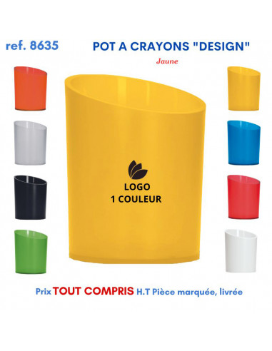 POT A CRAYONS DESIGN REF 8635 8635 Pots à crayons publicitaires  3,71 €