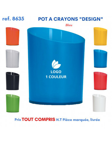 POT A CRAYONS DESIGN REF 8635 8635 Pots à crayons publicitaires  3,71 €