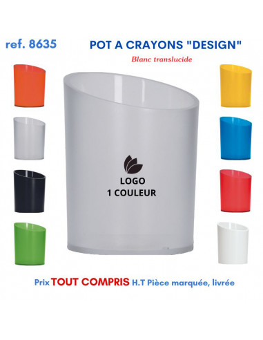 POT A CRAYONS DESIGN REF 8635 8635 Pots à crayons publicitaires  3,71 €