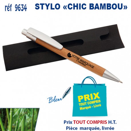 STYLO CHIC BAMBOU 9634 Stylos Bois, carton, recyclé  1,07 €