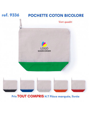 POCHETTE COTON BICOLORE REF 9336 9336 PORTE MONNAIE PUBLICITAIRES  2,46 €