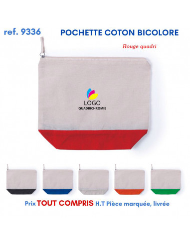 POCHETTE COTON BICOLORE REF 9336 9336 PORTE MONNAIE PUBLICITAIRES  2,46 €
