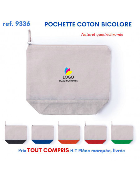 POCHETTE COTON BICOLORE REF 9336 9336 PORTE MONNAIE PUBLICITAIRES  2,46 €