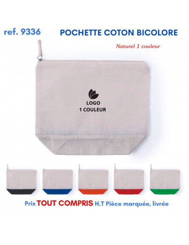 POCHETTE COTON BICOLORE REF 9336 9336 PORTE MONNAIE PUBLICITAIRES  2,46 €