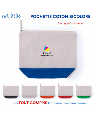 POCHETTE COTON BICOLORE REF 9336 9336 PORTE MONNAIE PUBLICITAIRES  2,46 €
