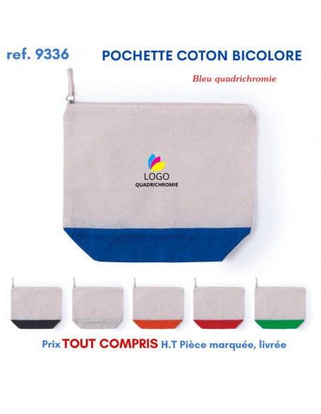 POCHETTE COTON BICOLORE REF 9336 9336 PORTE MONNAIE PUBLICITAIRES  2,46 €