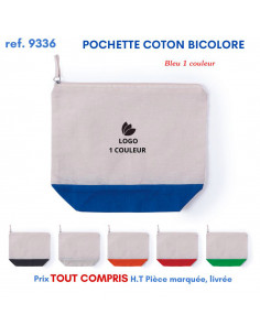 POCHETTE COTON BICOLORE REF 9336 9336 PORTE MONNAIE PUBLICITAIRES  2,46 € 2