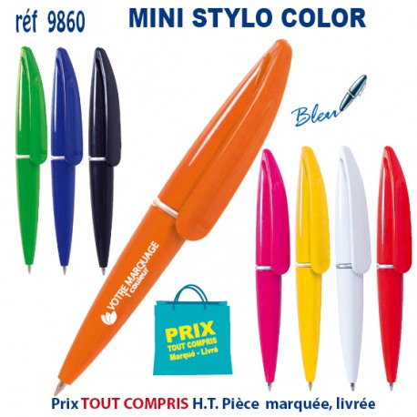 MINI STYLO COLOR REF 9860 9860 Stylos plastiques  0,74 €