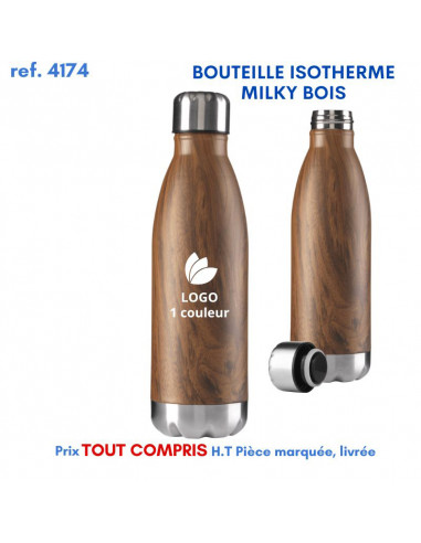 BOUTEILLE ISOTHERME MILKY BOIS REF 4174 4174 GOURDES GOBELETS : OBJETS PUBLICITAIRES  7,83 €