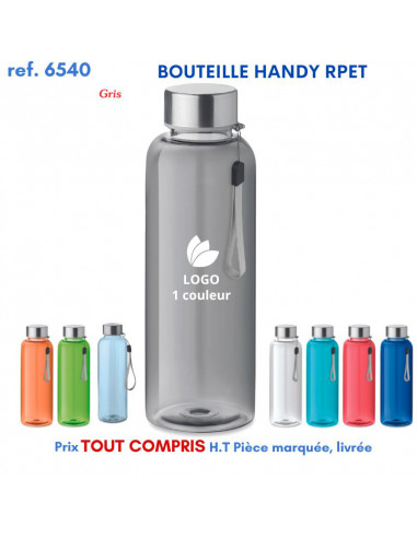 BOUTEILLE HANDY RPET REF 6540 6540 GOURDES GOBELETS : OBJETS PUBLICITAIRES  5,18 €