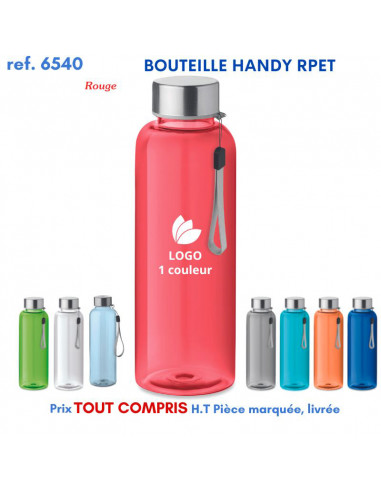 BOUTEILLE HANDY RPET REF 6540 6540 GOURDES GOBELETS : OBJETS PUBLICITAIRES  5,18 €