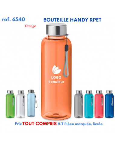 BOUTEILLE HANDY RPET REF 6540 6540 GOURDES GOBELETS : OBJETS PUBLICITAIRES  5,18 €