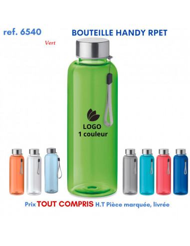 BOUTEILLE HANDY RPET REF 6540 6540 GOURDES GOBELETS : OBJETS PUBLICITAIRES  5,18 €