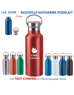 BOUTEILLE ISOTHERME PODELAIT REF 6548 6548 GOURDES GOBELETS : OBJETS PUBLICITAIRES  10,19 € 2