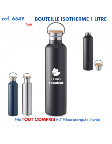 BOUTEILLE ISOTHERME 1 LITRE REF 6549 6549 GOURDES GOBELETS : OBJETS PUBLICITAIRES  14,08 €