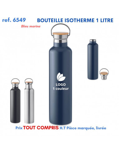 BOUTEILLE ISOTHERME 1 LITRE REF 6549 6549 GOURDES GOBELETS : OBJETS PUBLICITAIRES  14,08 €