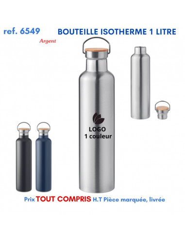 BOUTEILLE ISOTHERME 1 LITRE REF 6549 6549 GOURDES GOBELETS : OBJETS PUBLICITAIRES  14,08 €