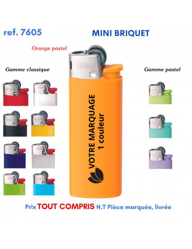 MINI BRIQUET BIC REF 7605 7605 BRIQUETS PUBLICITAIRES - ALLUME TOUT  1,09 €