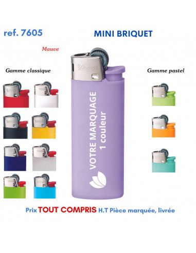 MINI BRIQUET BIC REF 7605 7605 BRIQUETS PUBLICITAIRES - ALLUME TOUT  1,09 €