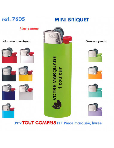 MINI BRIQUET BIC REF 7605 7605 BRIQUETS PUBLICITAIRES - ALLUME TOUT  1,09 €