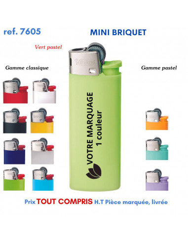 MINI BRIQUET BIC REF 7605 7605 BRIQUETS PUBLICITAIRES - ALLUME TOUT  1,09 €