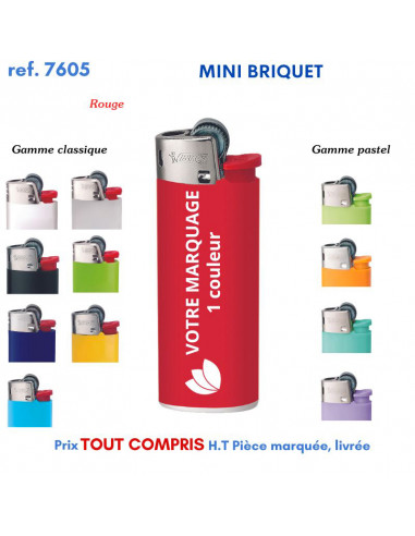 MINI BRIQUET BIC REF 7605 7605 BRIQUETS PUBLICITAIRES - ALLUME TOUT  1,09 €