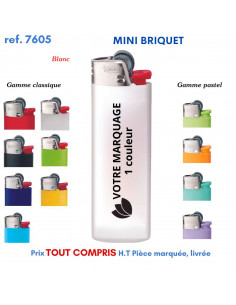 MINI BRIQUET BIC REF 7605 7605 BRIQUETS PUBLICITAIRES - ALLUME TOUT  1,17 € 2